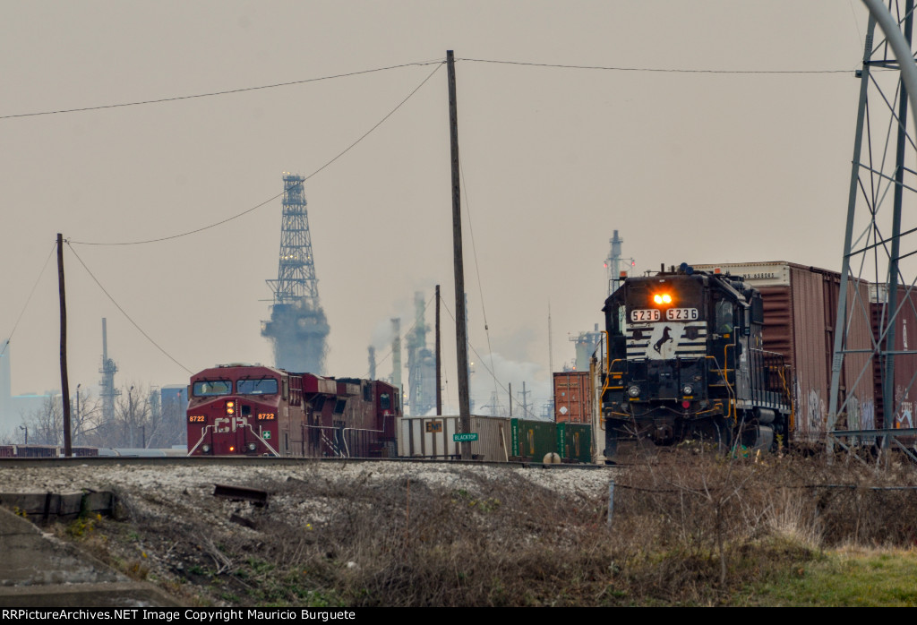 NS GP38-2 High nose Locomotive in the yard